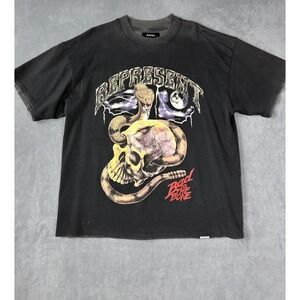 Represent‎ Bad To The Bone Men's T-Shirt Vintage Inspired Large Gothic Y2K Biker